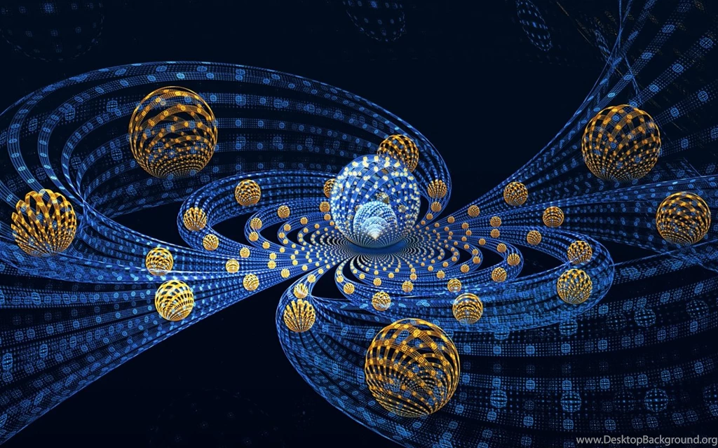 Download Wallpapers 1280x800 3d, Abstract, Fractal, Balls, Flying ...