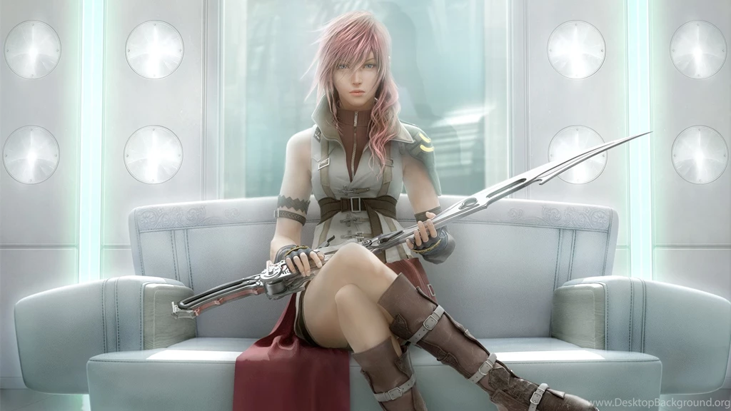 Download Wallpapers 3840x2160 Final Fantasy Xiii, Girl, Sword, Look ...