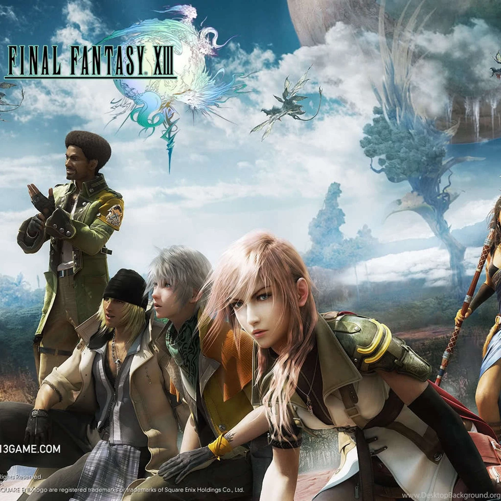 Download Wallpapers 2048x2048 Final Fantasy Xiii, Characters, Sky ...