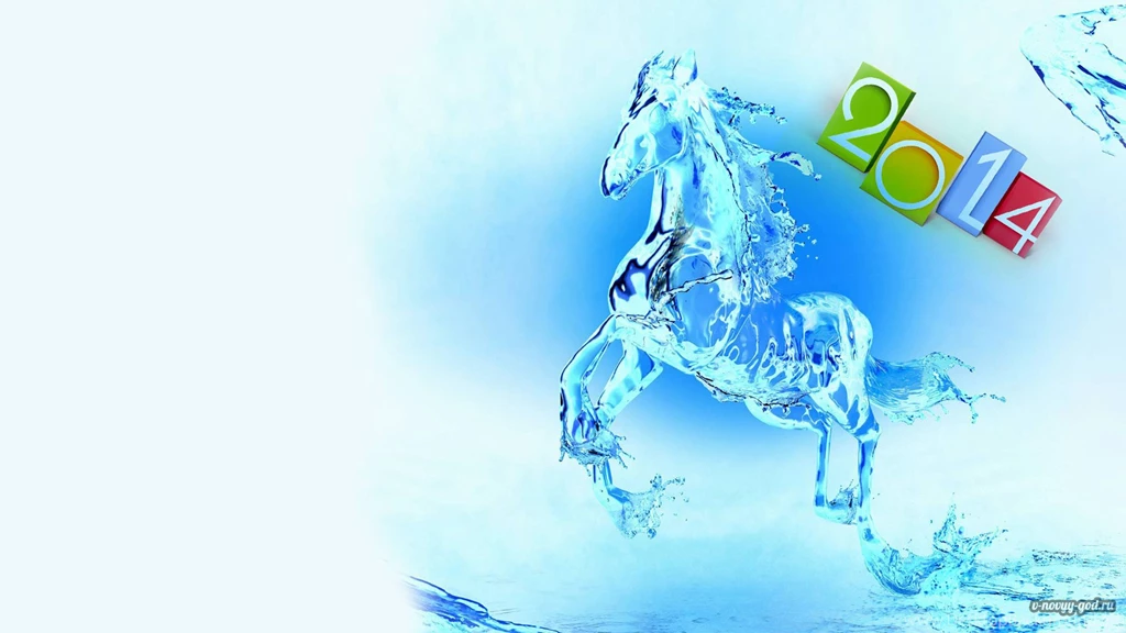 New Year 2014 Blue Horse Wallpapers And Images Wallpapers ...
