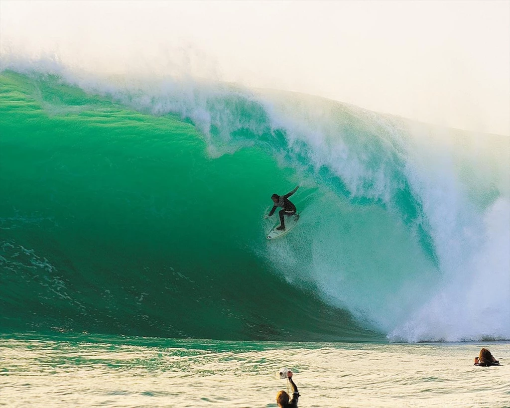 Surfer In Giant Wave Wallpapers