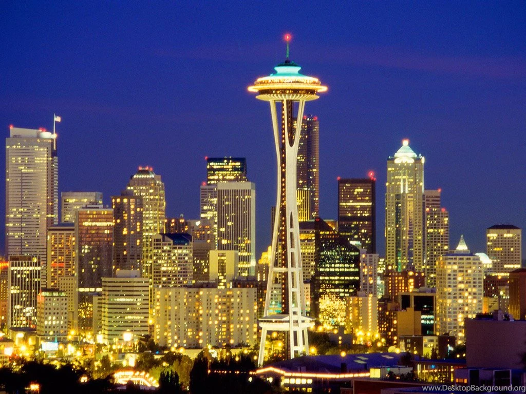 Alaska City At Night   Wallpaper.