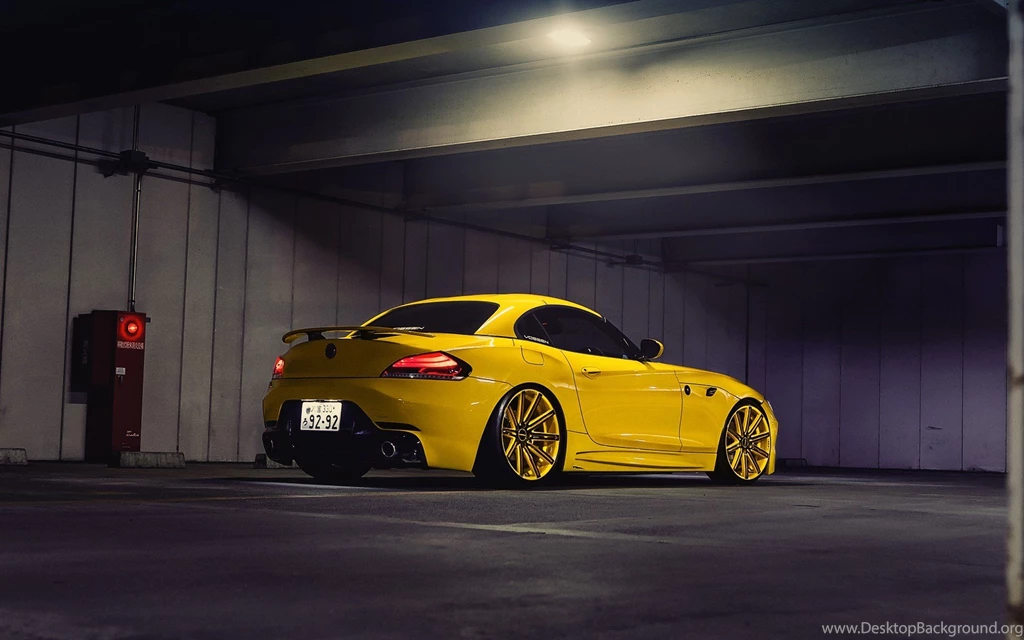 BMW Z4 Yellow Tuning Wheels Vossen Parking Japan Tokyo HD ...