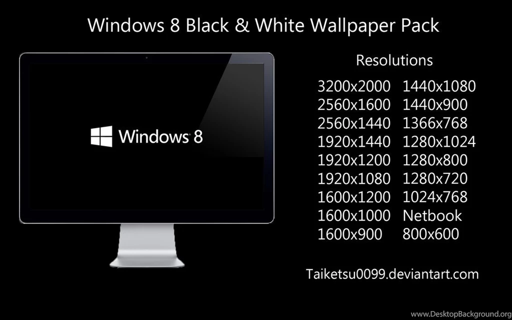 Windows 8 Black And White Wallpapers Pack By Taiketsu0099 On DeviantArt