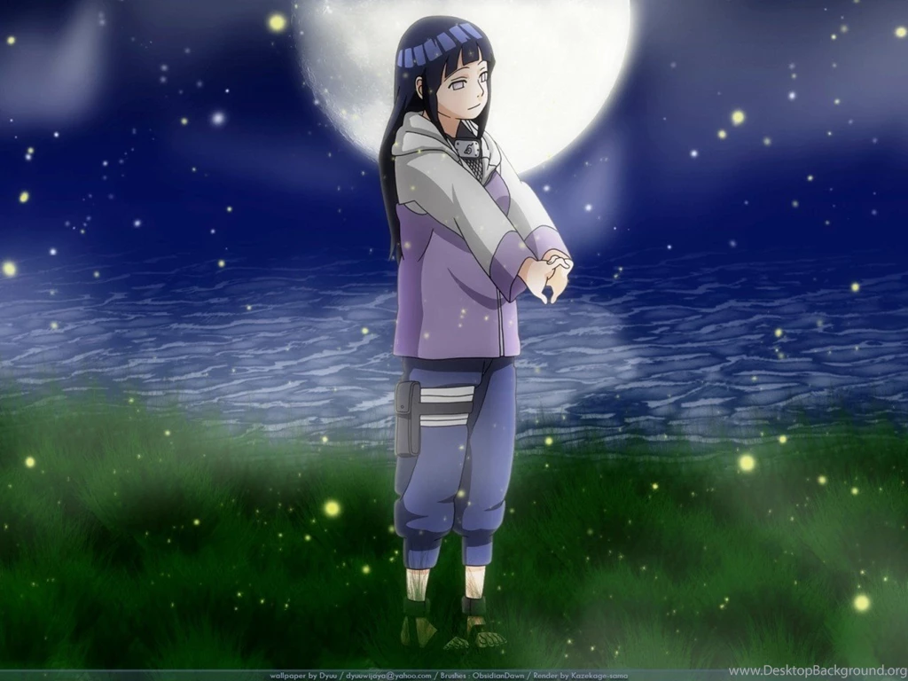 Wallpapers Hinata Under The Moon Hyuga 1280x960