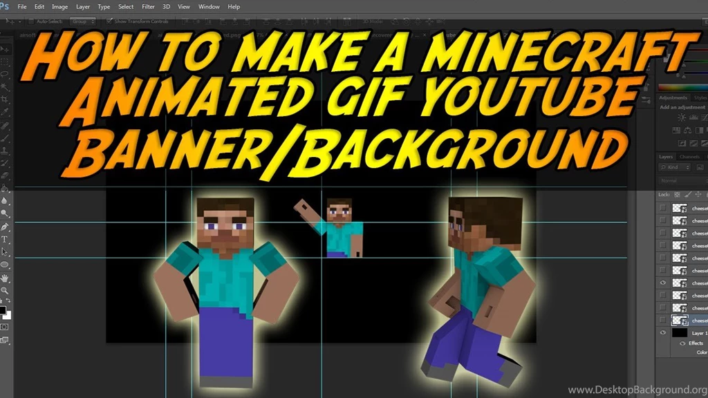 HOW TO MAKE A MINECRAFT ANIMATED GIF YOUTUBE BANNER/BACKGROUND ...