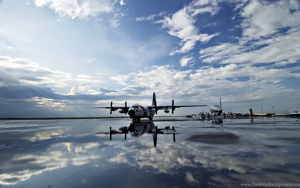 Aircraft Coast Guard C 130 Hercules Reflections