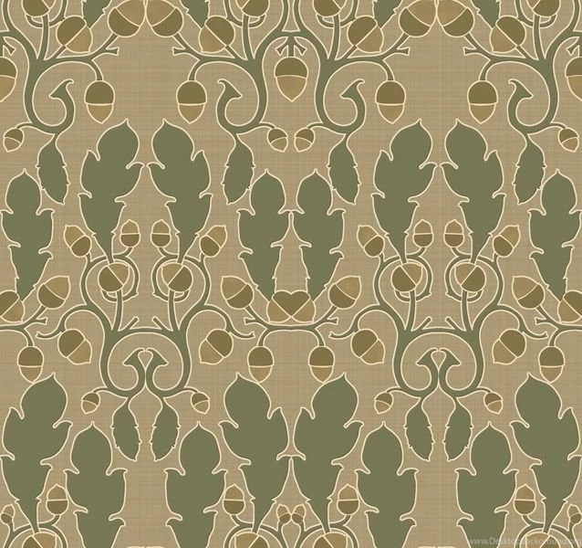Oak Leaf And Acorn" Wallpapers   Based On A Pattern By CFA Voysey C ...