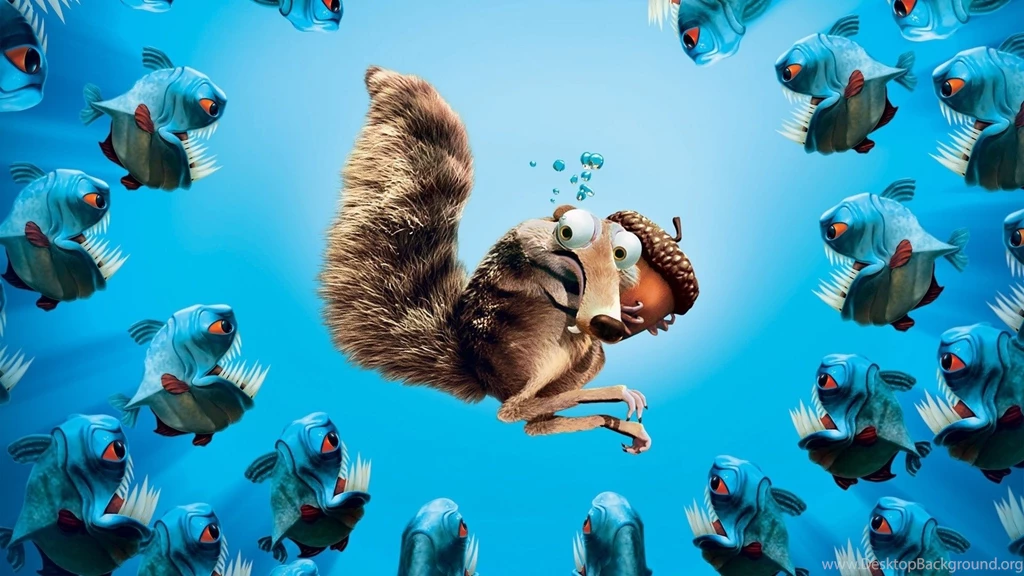 Ice Age Squirrel Acorn Piranhas Wallpapers