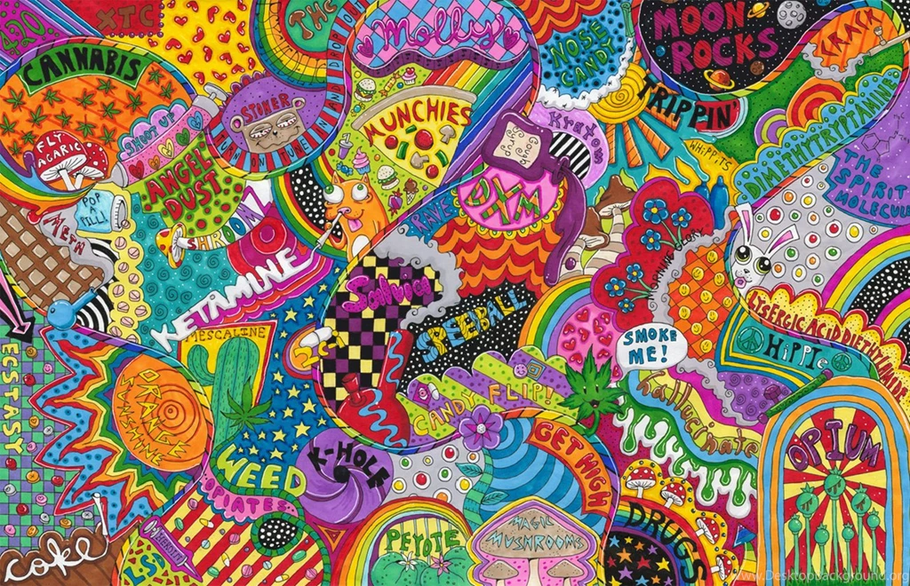Trippy Mushrooms Art