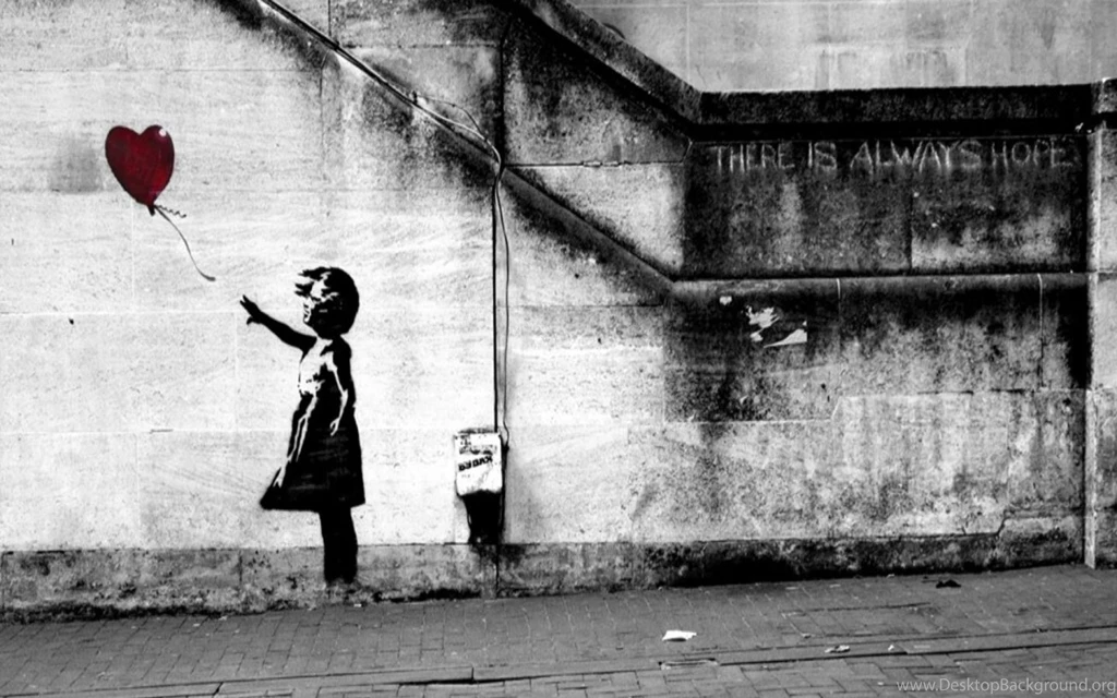 1440x900 Banksy There Is Always Hope, Banksy, Street Art ...