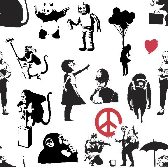 Banksy Vinyl Wall Decals