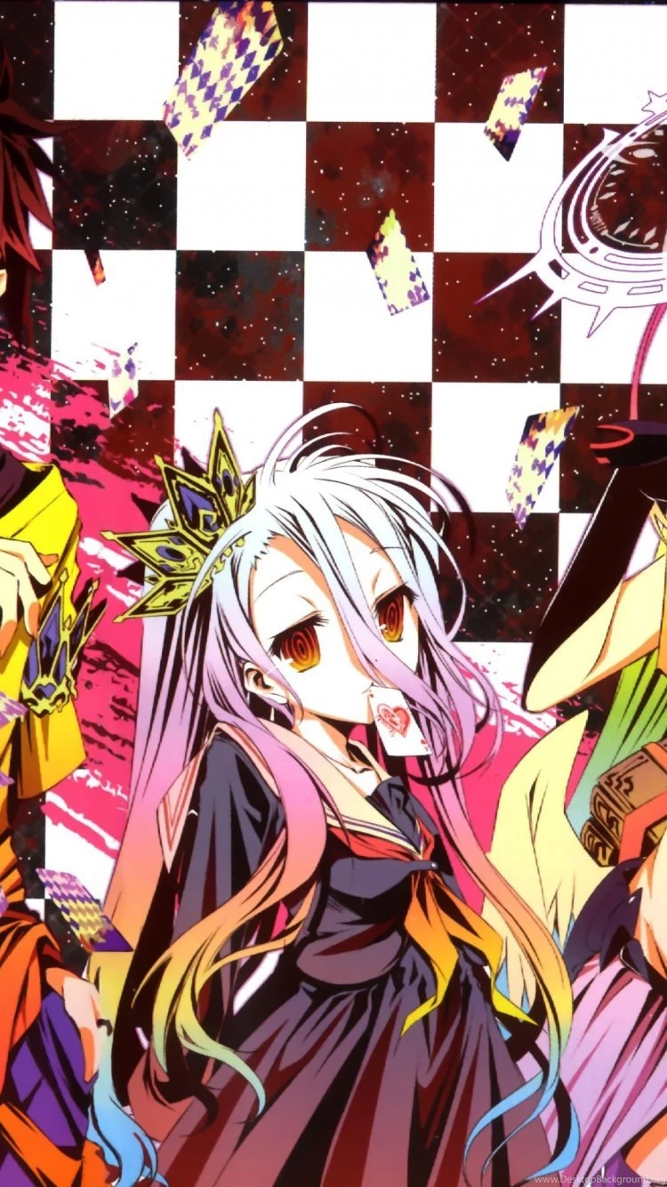 Jibril, Shiro, Sora iPhone 6 750x1334 Wallpapers (10715)