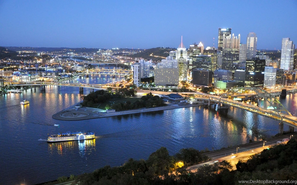 Pittsburgh Twilight Cityscape City Wallpaper Backgrounds Free ...