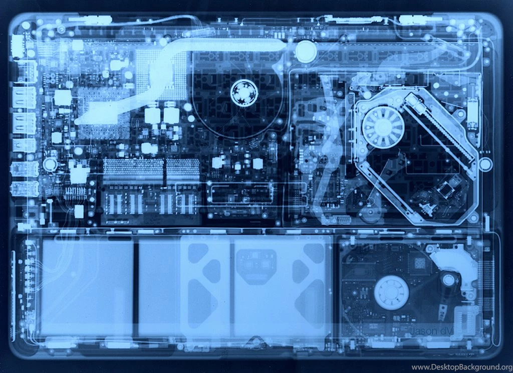 Aluminium MacBook X Ray Makes Perfect Desktop Backgrounds