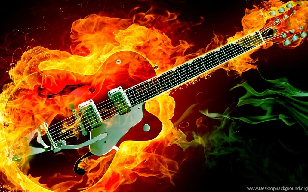 Fire Electric Guitar Wallpapers