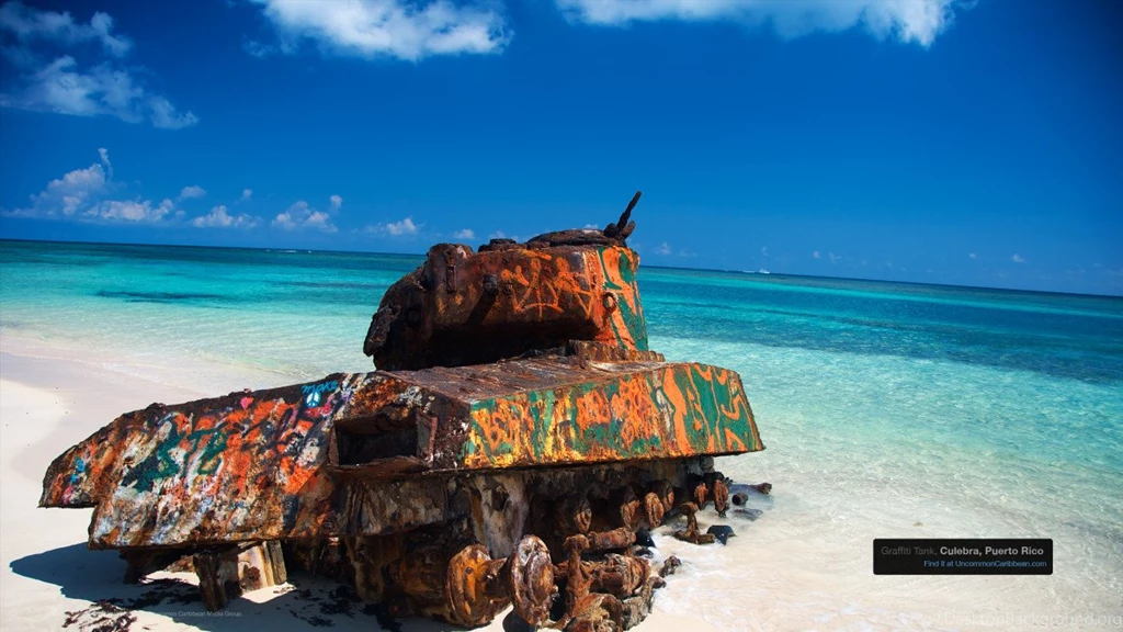 Caribbean Wallpapers Wednesday: Graffiti Tank, Culebra