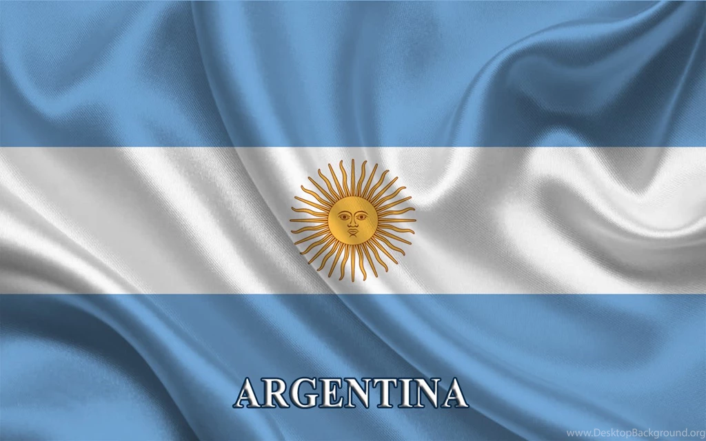 Argentina Flag With Sun Symbol