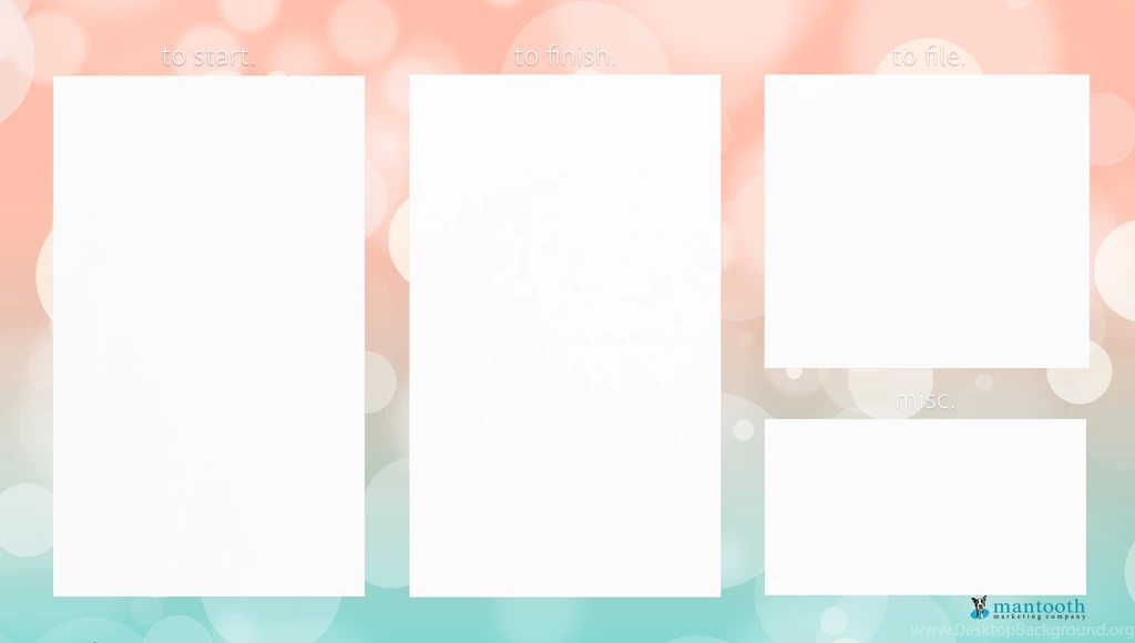 Coral Mint Bokeh Desktop Wallpaper Backgrounds