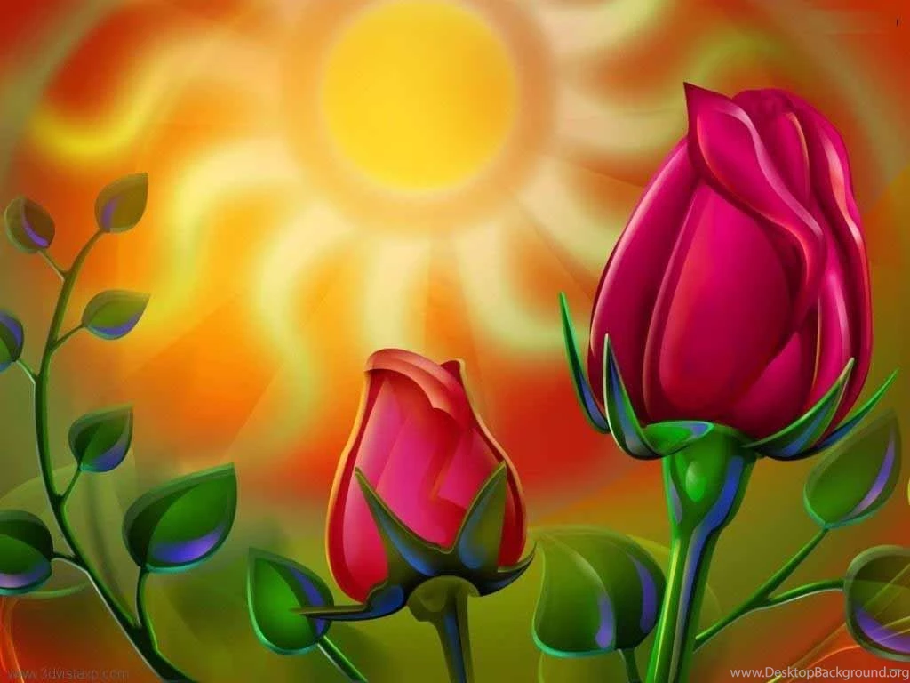 Red Rose Painting HD 21