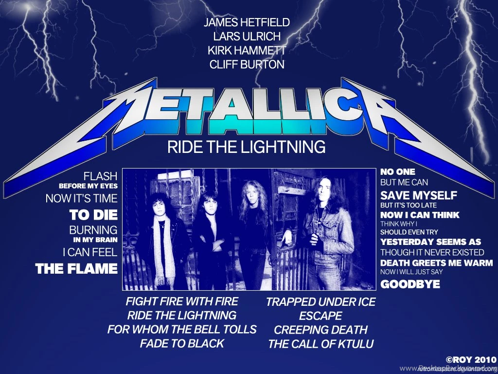 RePin Image: Metallica Ride The Lightning On Pinterest