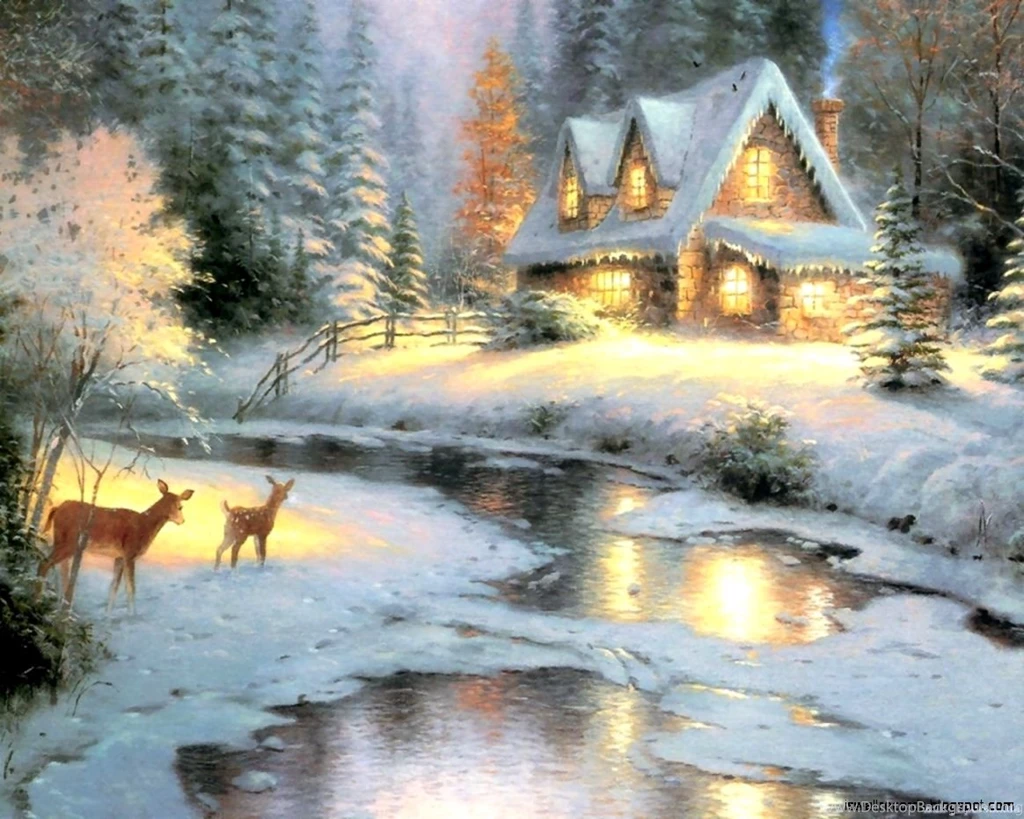 Thomas Kinkade Winter Desktop Backgrounds
