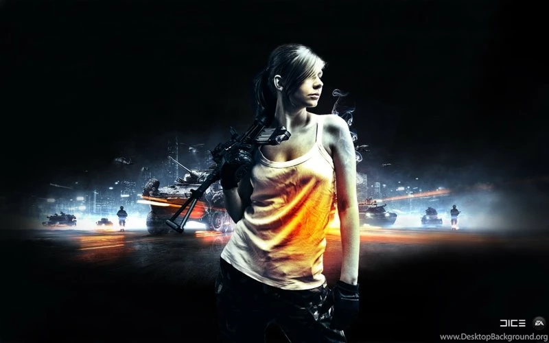 Women Battlefield Artwork Assault Rifle Battlefield 3 Electronic ...