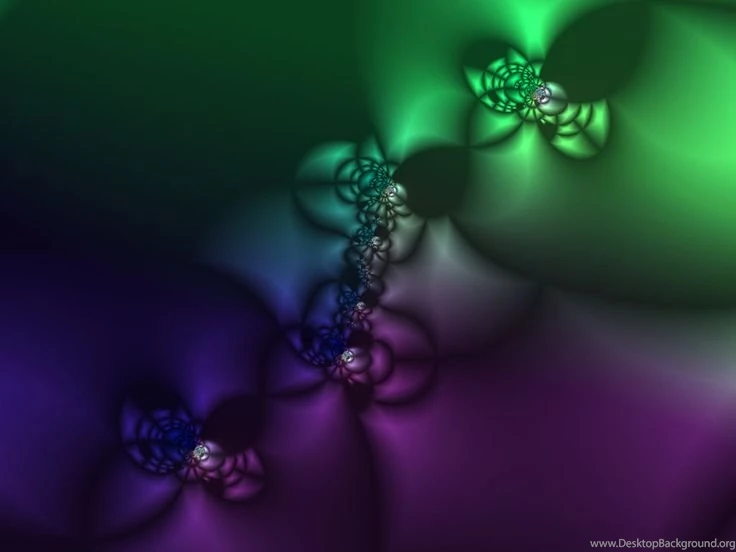 Cool Green And Purple Bubble Fractal Pattern. Abstract Backgrounds ...