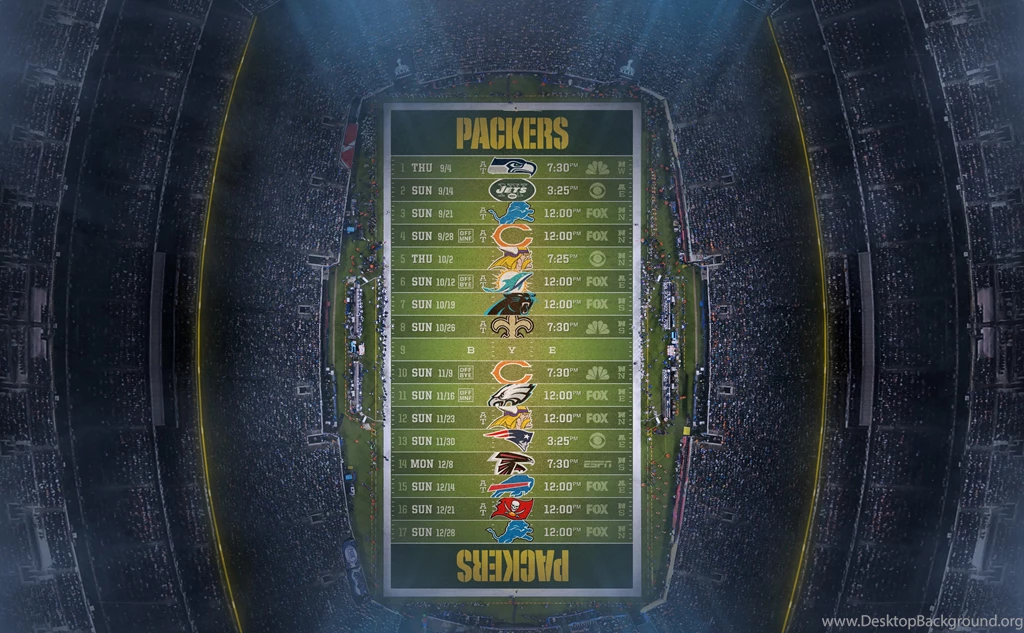 Green Bay Packers 2014 NFL Schedule Wallpapers