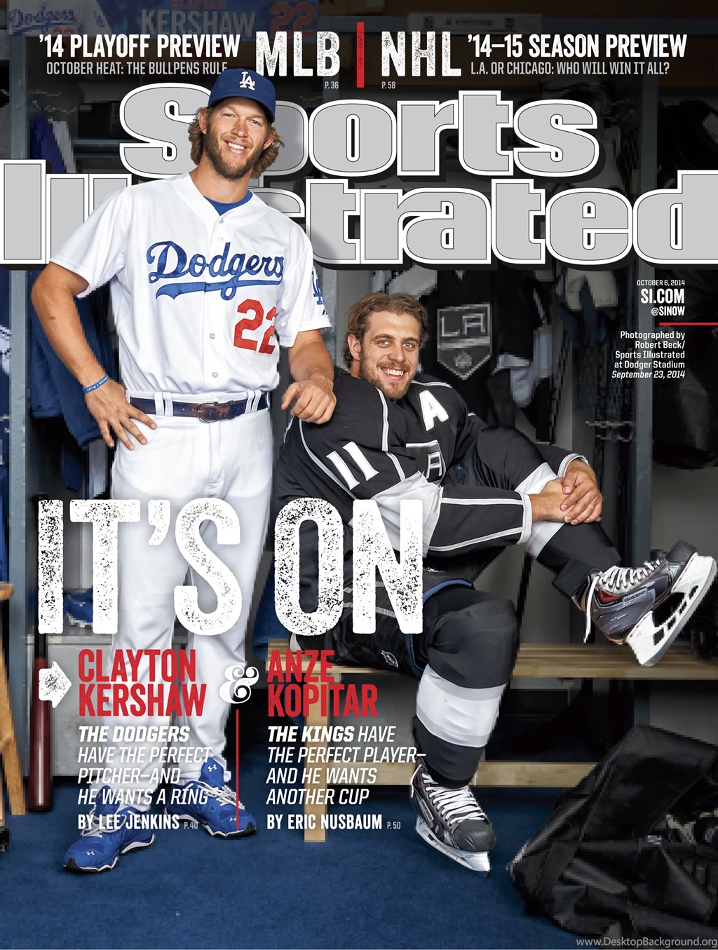 Anze Kopitar And Clayton Kershaw Grace The Cover Of Sports ...