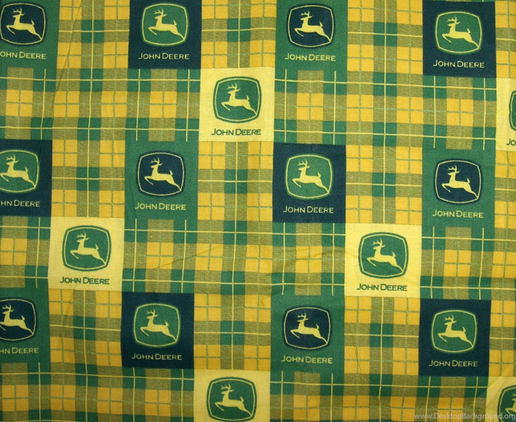John Deere Fabric Pattern 3613 Yellow Deer On By WhiskersOnTheCat