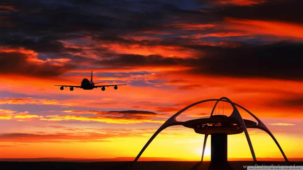 HD Beautiful Airplane On Sunset Wallpapers 1920×1080 Full Size ...
