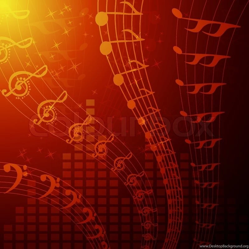 Illustration Of Abstract Musical Backgrounds On White Backgrounds ...