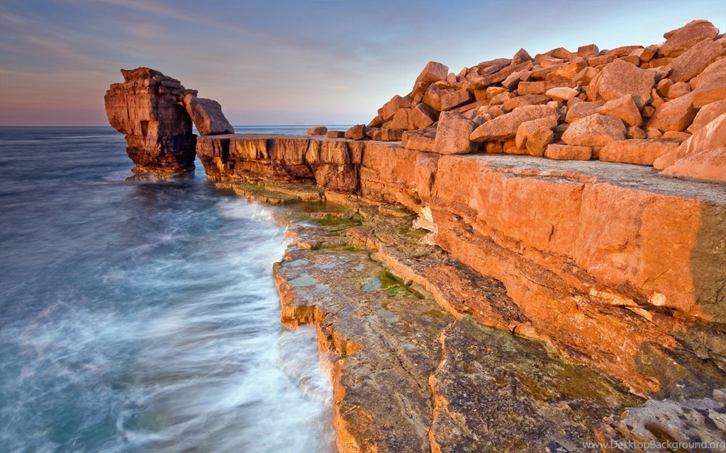 Red Cliff Beach Landscape Wallpapers HD 1960