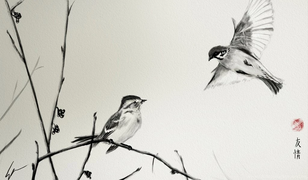 Sparrow Sumi e By Gerky7518 On DeviantArt