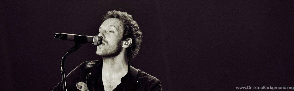 Download Wallpapers 3840x1200 Coldplay, Singing, Microphone, Guitar ...