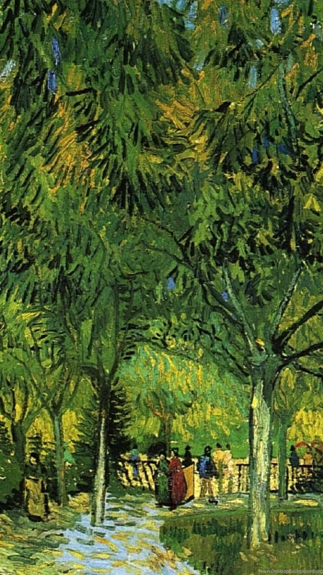 Art Iphone Painting Green Backgrounds Vincent Van Gogh Wallpapers Desktop Background