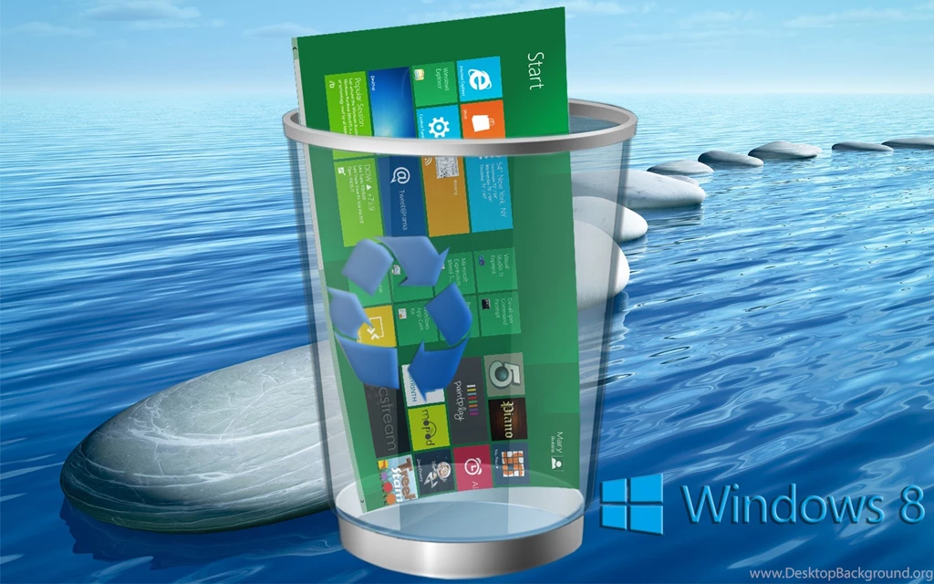 Windows 8 Glass Water Desktop Wallpapers