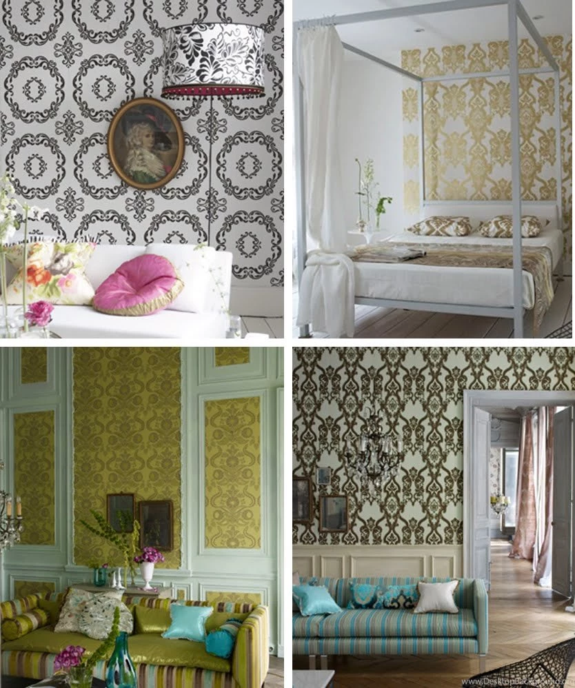 Easy & Practical DIY's: Fabric Wallpapers