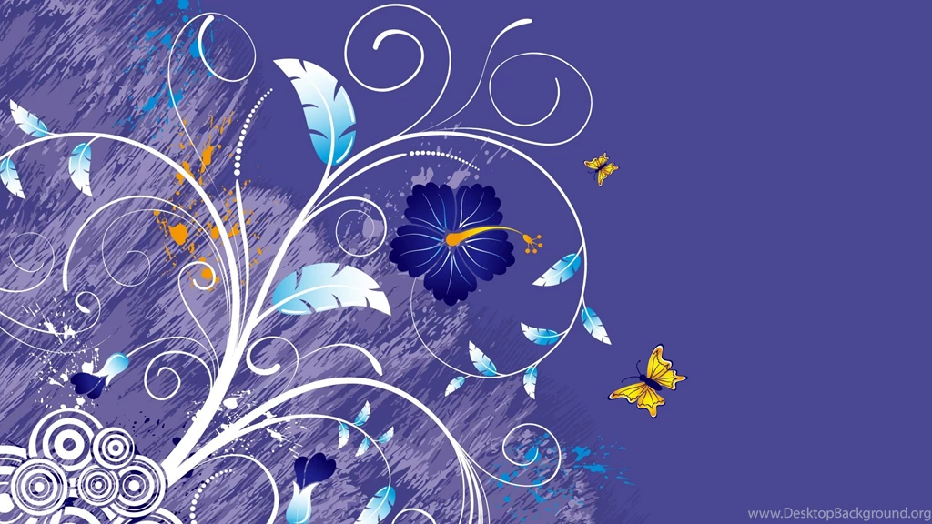 Vector Backgrounds Of Flowers And Butterflies Wallpapers Unique Hd ...
