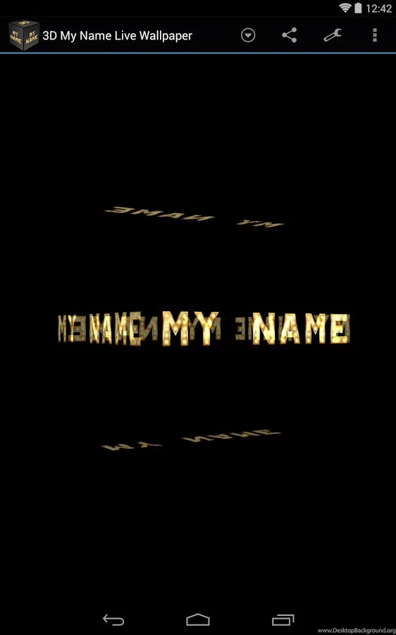 3D My Name Live Wallpapers Android Apps On Google Play