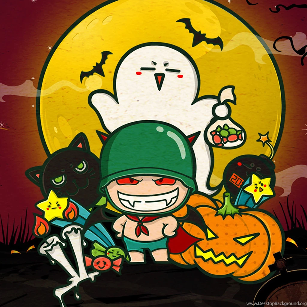 Halloween Cartoon iPad Air 2 Wallpapers
