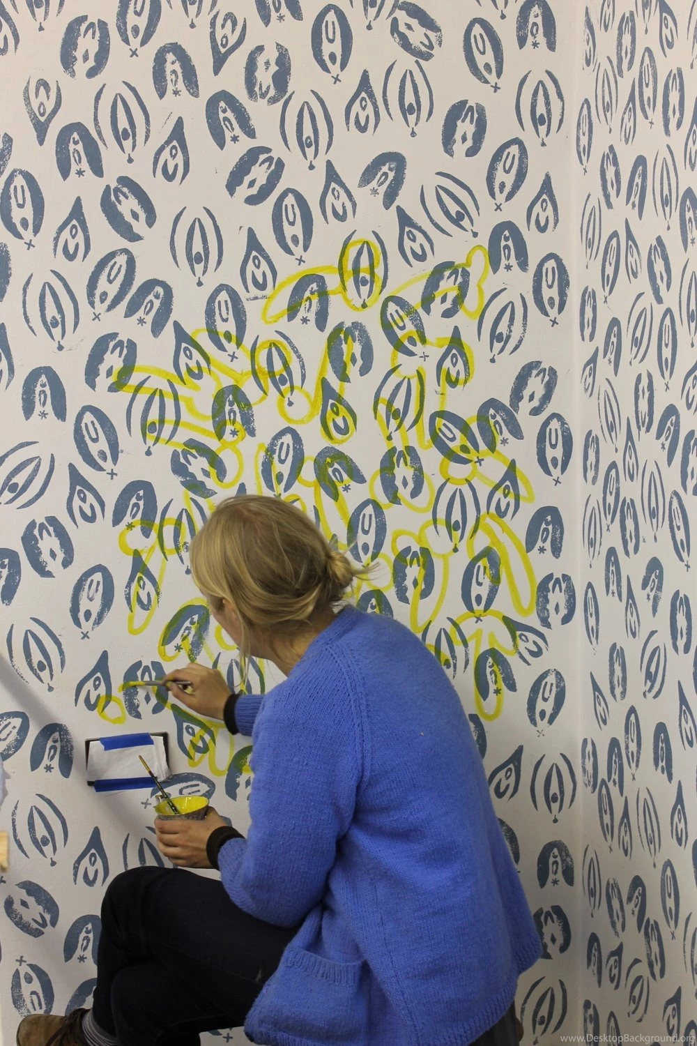 A Block Printed Wall — Jo Waterhouse