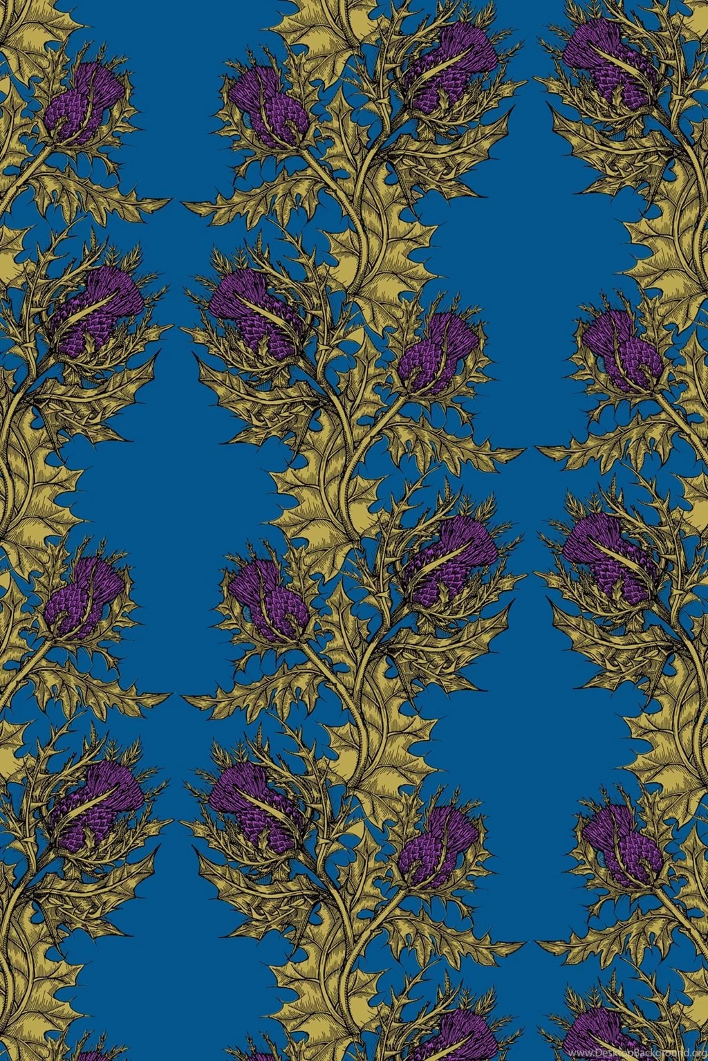 Timorous Beasties Wallcoverings   Grand Thistle Hand Print Wallpapers