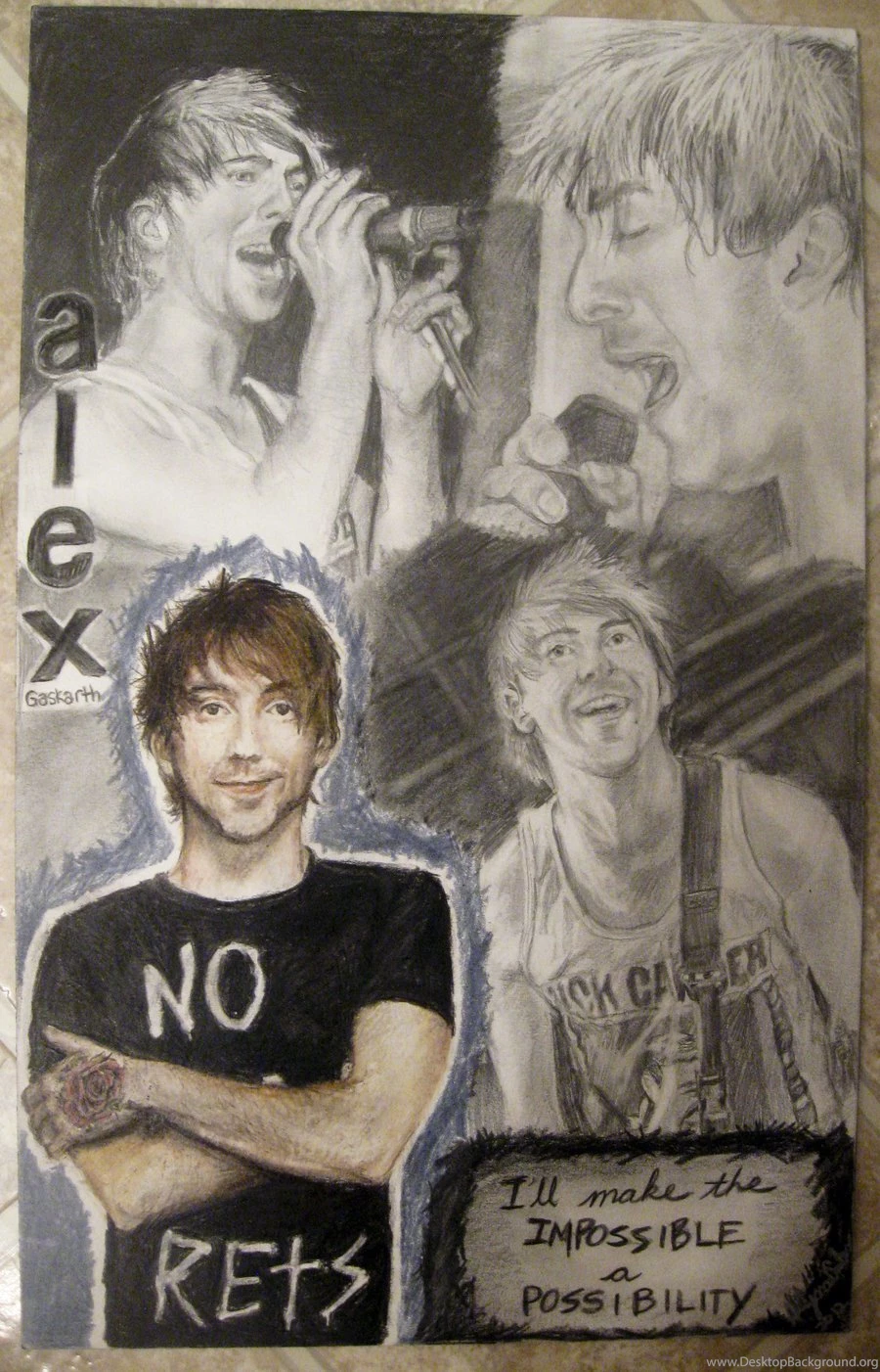 Alex Gaskarth Collage Drawing By Undeciphered92 On DeviantArt