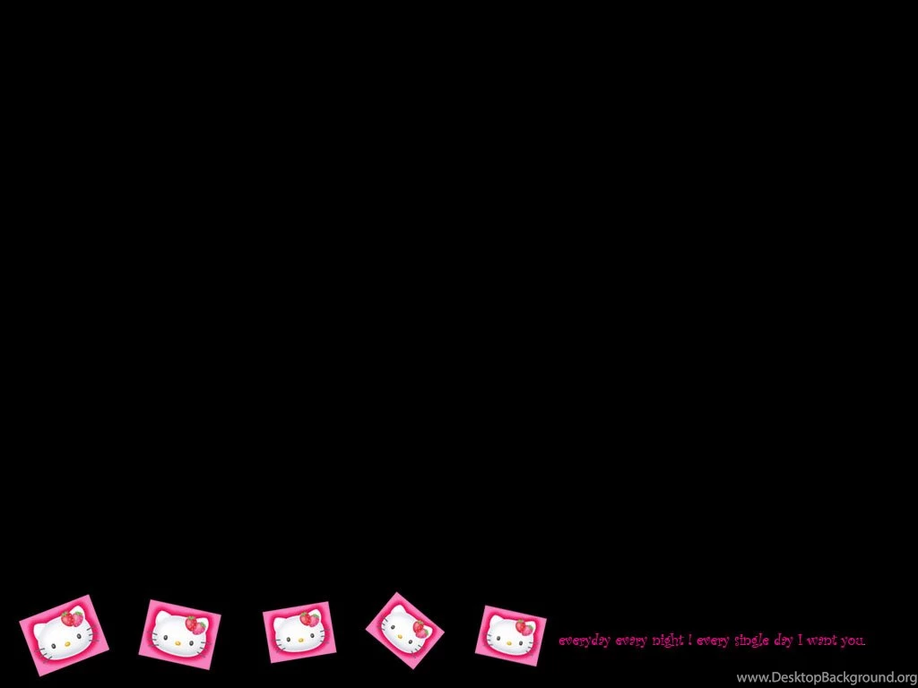 Cartoon Wallpapers Black Hello Kitty
