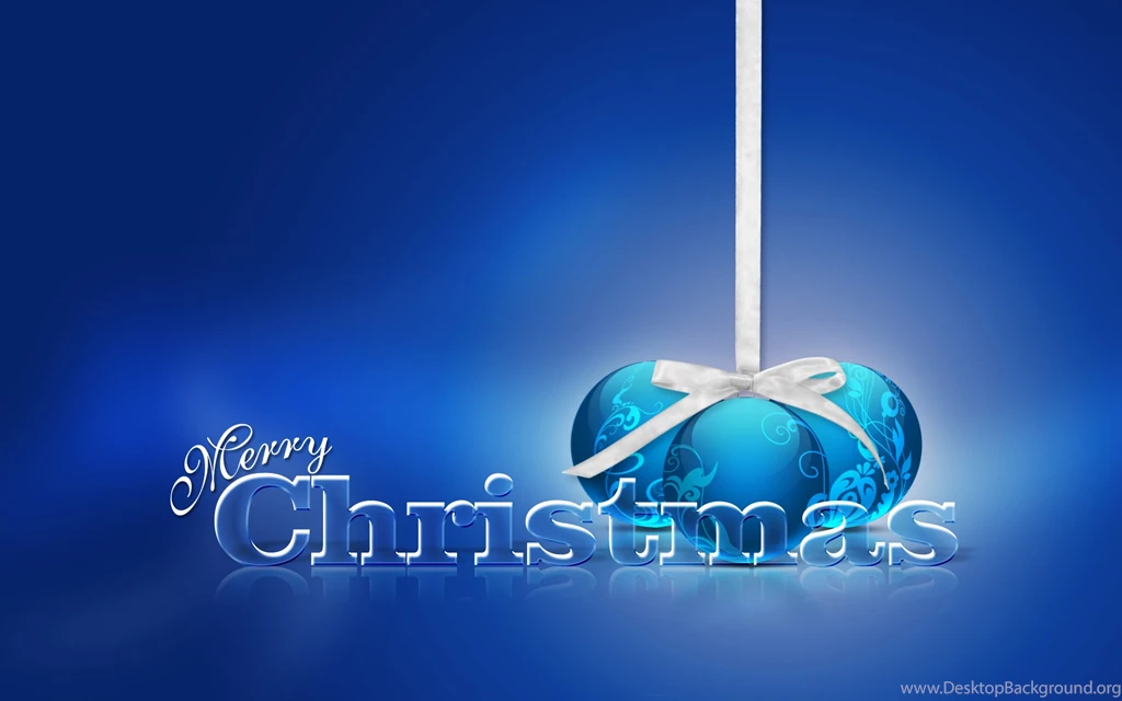 Beautiful Love Blue Merry Christmas Wallpapers