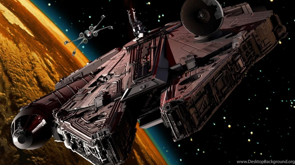 Spaceships Millennium Falcon X wing Science Fiction Artwork ...