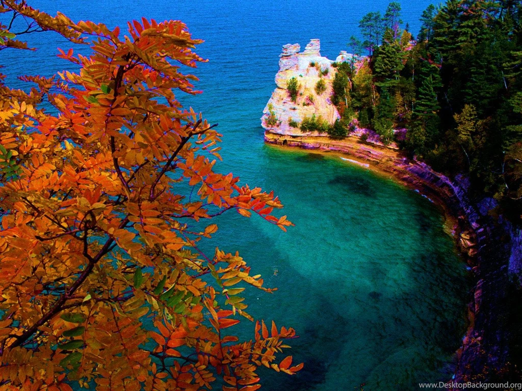 Coast At Fall Season (