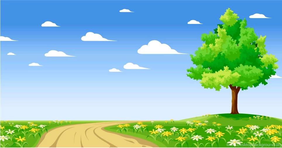 Cartoon Scenery Backgrounds Desktop Background Winter, spring, summer, and autumn. cartoon scenery backgrounds desktop